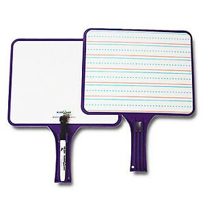 Kleenslate Concepts Llc. KLS5101 Kleenslate Dry Erase Paddles 2Pk Rectangular Se