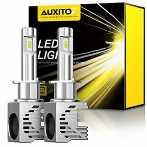 H1 LED Headlight Bulbs, 12000LM Per Set, 6500K Xenon White, Mini Size