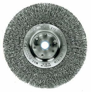 Weiler 804-01178 8 Inch Narrow Crimped Wire Wheel .014 W-3-4 Inch