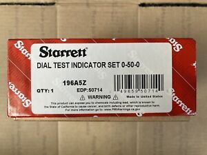STARRETT 196A5Z Dial Test Indicator Set, 0-50-0