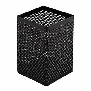 Comix Mesh Pen Holder Metal Pencil Holder for Desk Black Pen Cup Square Penci...