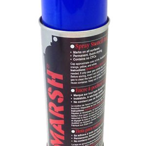 Marsh 30396 Stencil Ink, (Net Weight 11 oz) 14 fl oz Spray Can, Blue