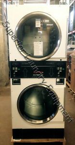 Speed Queen STT30NBC Stack Dryer, 30Lb, White, Coin, 120V, Gas, Reconditioned