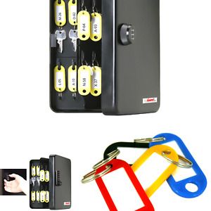 KeyGuard SL-8548 Combination Key Cabinet, 48 Hook, Black Finish 3 Dial