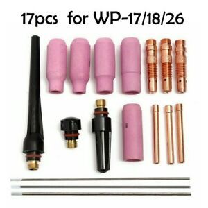 Welding Torch Glass Cup Set WP-17/18/26 Collet Replacement Consumables