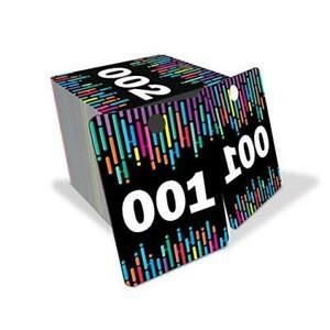 Live Sale Plastic Tags, Reusable Normal and Reverse Mirror Black (Lollipop)