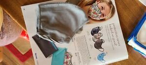 norwex face mask, solid grey, new