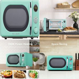 Galanz GLCMKA07GNR-07 Retro Microwave Oven, LED 0.7 Cu.Ft, Surf Green