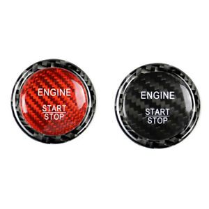 Carbon Fiber Engine Start Stop Button Cover Sticker for Mercedes Benz C W205 XS8