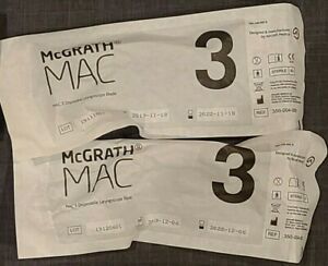 McGrath Covidien Laryngoscope MAC 3 Disposable Blade NEW 5 pack