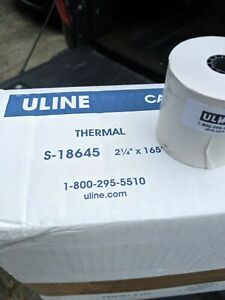 Thermal Cash Register Rolls Size 2 1/4&#034; x 165&#039; Uline S-18645  NEW!  Lot of 25