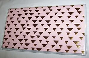 2019 2020 GOLD foil on pink Triangle 3&#034;x 6&#034; pocket/purse calendar Month @ glance