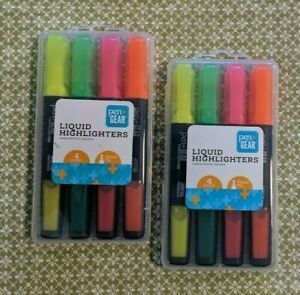 2 Packages - Pen Gear Chisel Tip Highlighters Assorted Colors - NEW