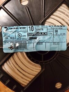 REPUBLIC WIRE 500&#039; ROLL COPPER 10AWG THHN THWN WHITE STRANDED 1 - WIRE