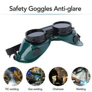 Welding Cutting Welders Safety Goggles Glasses Flip Hot Dark Green Lenses A9C1