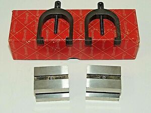 (2) Vintage L.S. Starrett No.278 V-Blocks Plus Clamps In Box.