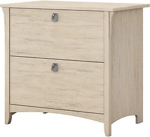 Bush Furniture Salinas Lateral File Cabinet in Antique White