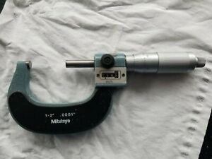Mitutoyo digital micrometer caliper 193-212 .0001&#034; CNC shop tool Japan