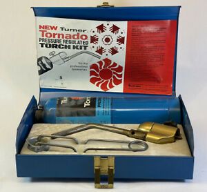Vintage Turner Propane Blow Torch Kit in Metal Tin Case
