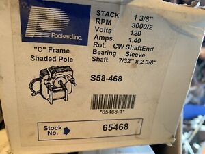 Packard C-Frame Shaded Pole 1 3/8&#034;, 3000/2 RPM, S58-468, 65468, 120v, 1.4A