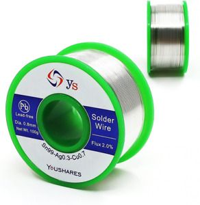 YOUSHARES Soldering Wire 0.8mm, Lead Free Solder with Wire 0.8mm 100g