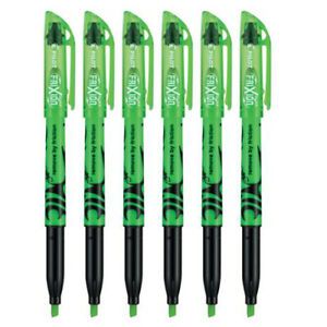 Pilot FriXion Light Erasable Highlighters, Chisel Tip, Green Ink, 6 Count
