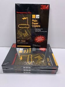 3M Transparency Film For Copiers 100 Sheets 8.5&#034;x11&#034; New Sealed PP2500 4 Boxes