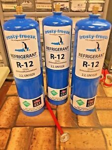 Refrigerant R-12, Virgin Pure R12, (3) 28 oz. Cans On/Off Valve, 5.25 lbs.