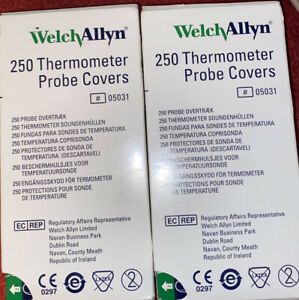 500 pcs Welch Allyn 05031 by Hillrom Disposable Probe Covers Suretemp Thermoscan