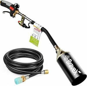 Weed Burner Propane Torch With Push Button Igniter - High Output 500,000 BTU,