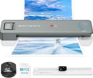 Laminator Machine, BONSEN A3 Hot And Cold Laminator With 50 Laminating Pouches,