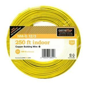 12-3 Romex Indoor Wire - TYPE NM-B 250ft New