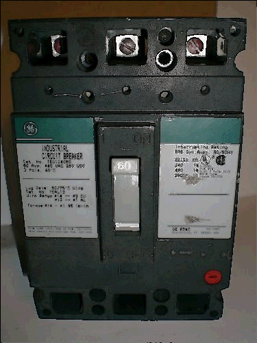 250 amp circuit breaker for sale, Ge ted134060 industrial circuit breaker, 60 amp, 250 vdc, 480 vac