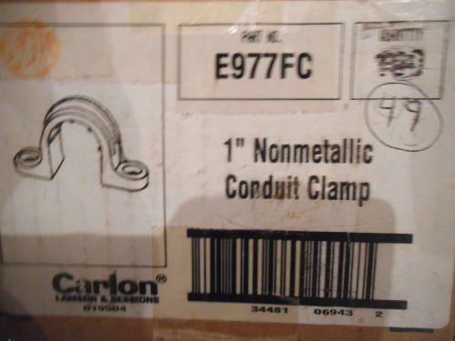 Carlon 1&#034; nonmetallic conduit clamp / 2 hole pipe strap e977fc *lot of 49* - new for sale