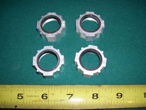 (4) - 3/4&#034; INSULATED METAL BUSHINGS - NEW-OLD-STOCK CROUSE HINDS