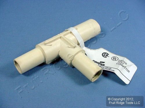 Leviton white cam plug tapping t connector ect 15 series taper nose 600v 15a22-w for sale