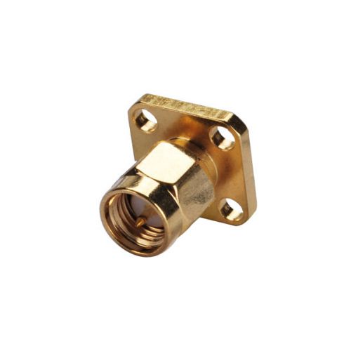 10pcs sma male 4 hole panel mount plug rf connector with solder post terminal for sale