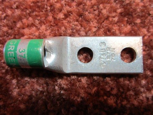 Thomas &amp; Betts 75N 1 awg 2 Hole Non Insulated Green Die Crimp Lugs