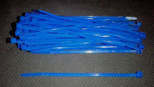 50 pc blue zip tie wrap strap 4&#034; long x 1/8&#034; wide 3x100mm for sale