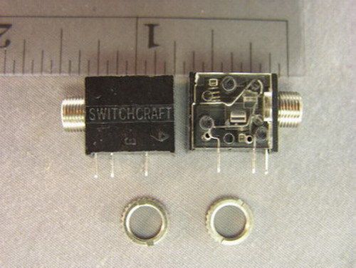 15 switchcraft 35rapc2bv4 3.5mm stereo jacks vertical for sale