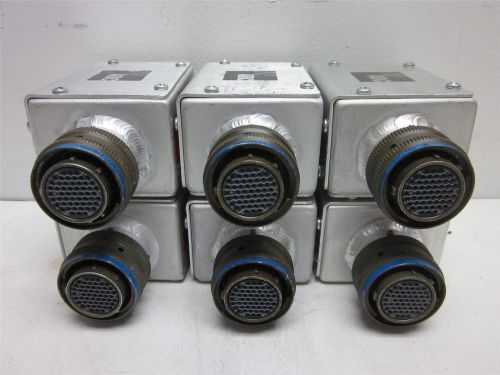 Lot 6 adc minimate kg-84 fixed plant adapter elmr-01 amphenol connector 4-26307 for sale