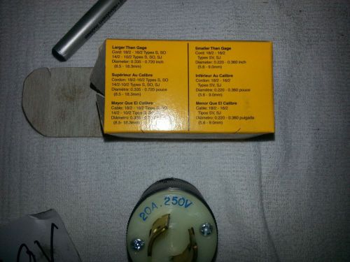 Hubbell twist lock plug 20a 250v (nib) for sale