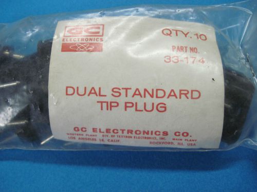 LOT OF (10) NOS Dual Standard Tip Plugs (GC Electronics) P/N 33-174 ($14.95/lot)