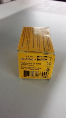Hubbell hbl5266c 125v 15a 2pole insulgrip® plug    3c for sale