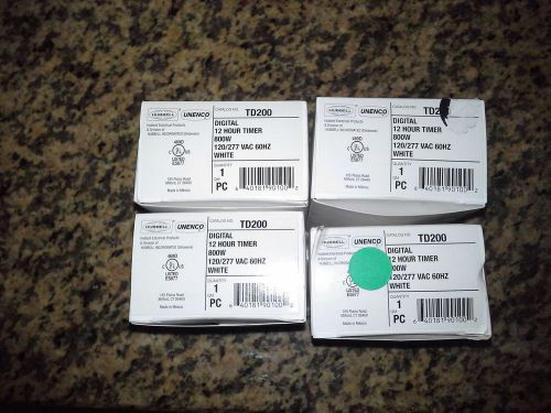 HUBBELL TD200 12 HOUR TIMER *****LOT OF 4****
