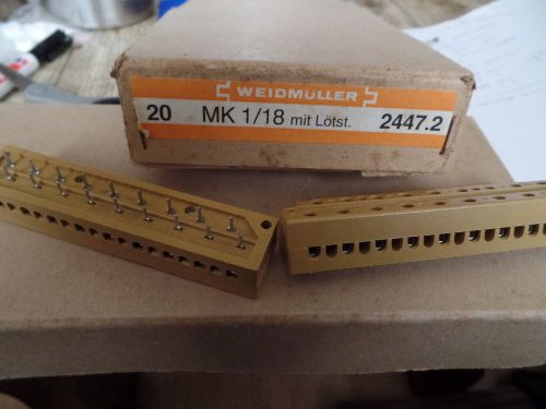 40 connectors  terminal blocks  weidmuller mk1/18 pcb mount for sale