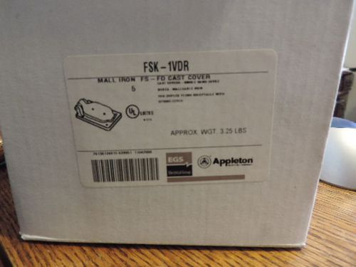 Appleton malleable iron fs covers fsk-1vdr duplex receptacle cover 1 pcs for sale