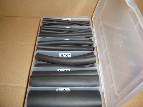62 piece heat shrink tubing kit - 3:1 Adhesive lined heat shrink (All Black)
