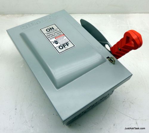 Siemens hnf361 heavy duty safety switch 30a 600vac 250vdc max hp:30 nema type 1 for sale