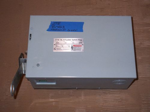 ITE SIEMENS RV RV463 100 AMP 600V FUSIBLE BUSS BUS PLUG rv423 240v